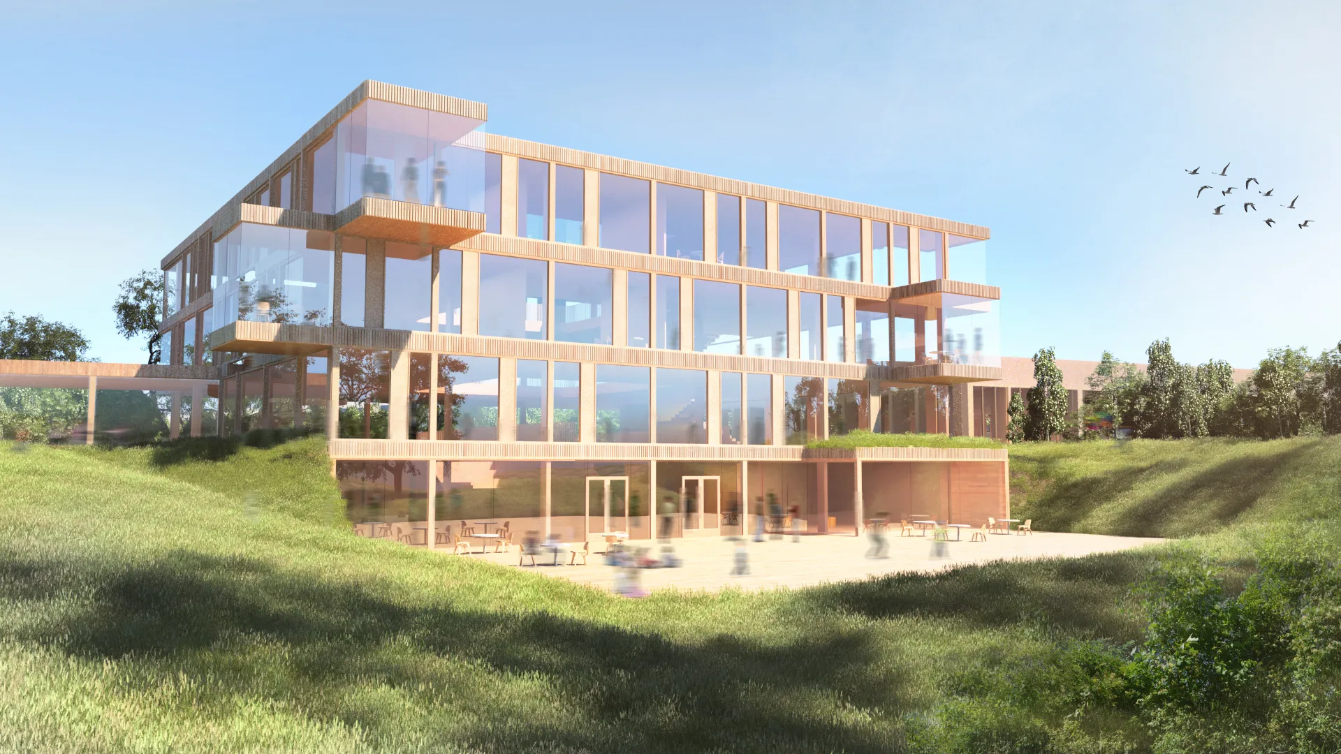 Fotorealistisk 3D-render af bygning, Gustav Morving