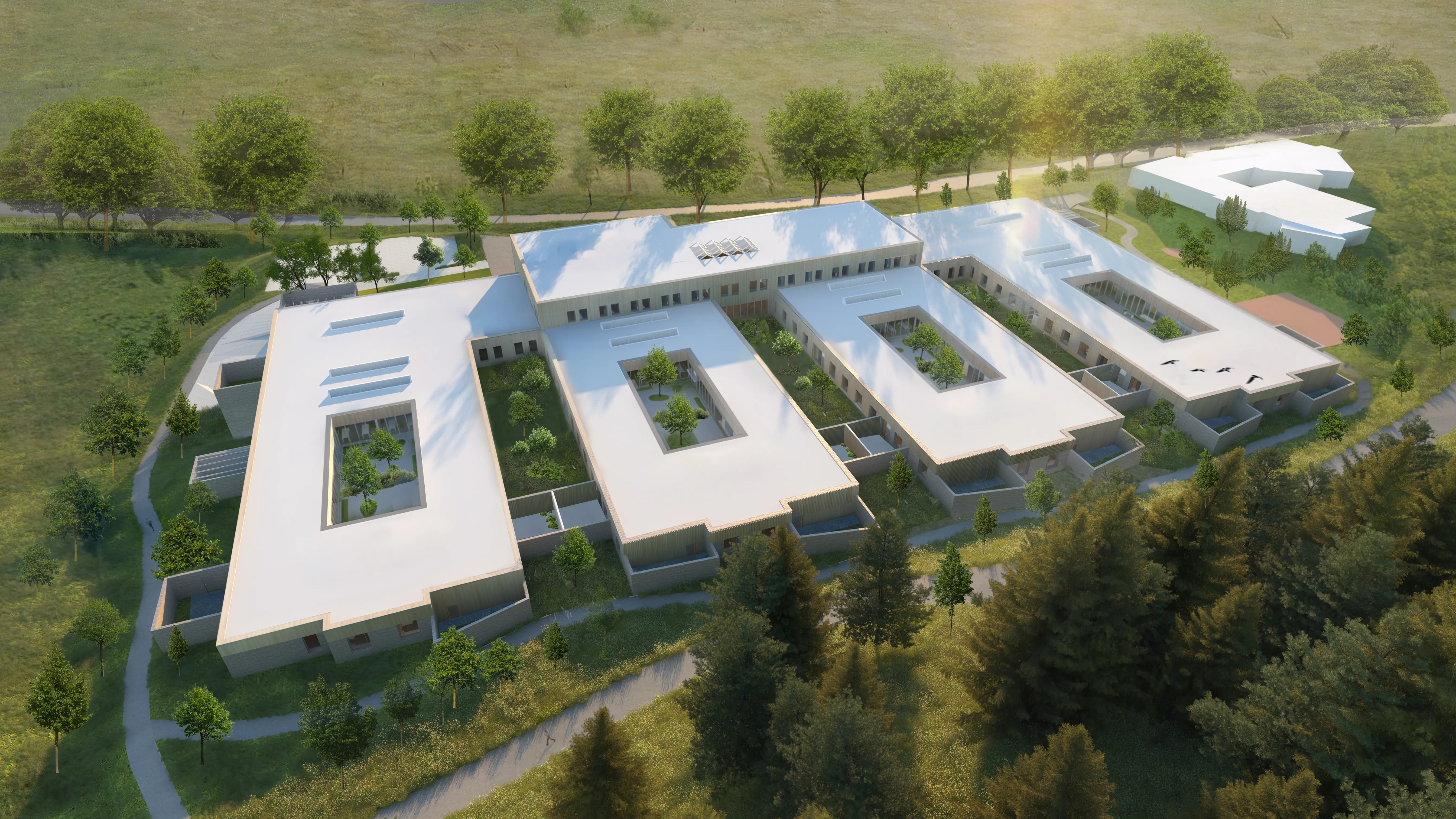 Fotorealistisk arkitektonisk 3D-render af interiør